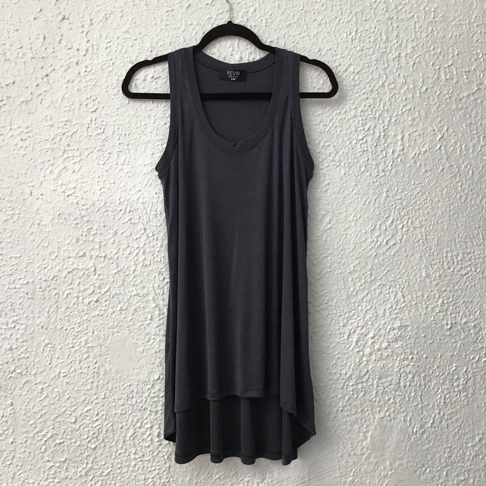 REVIR Alice Tunic Tank in Pewter - Picture 4 of 6
